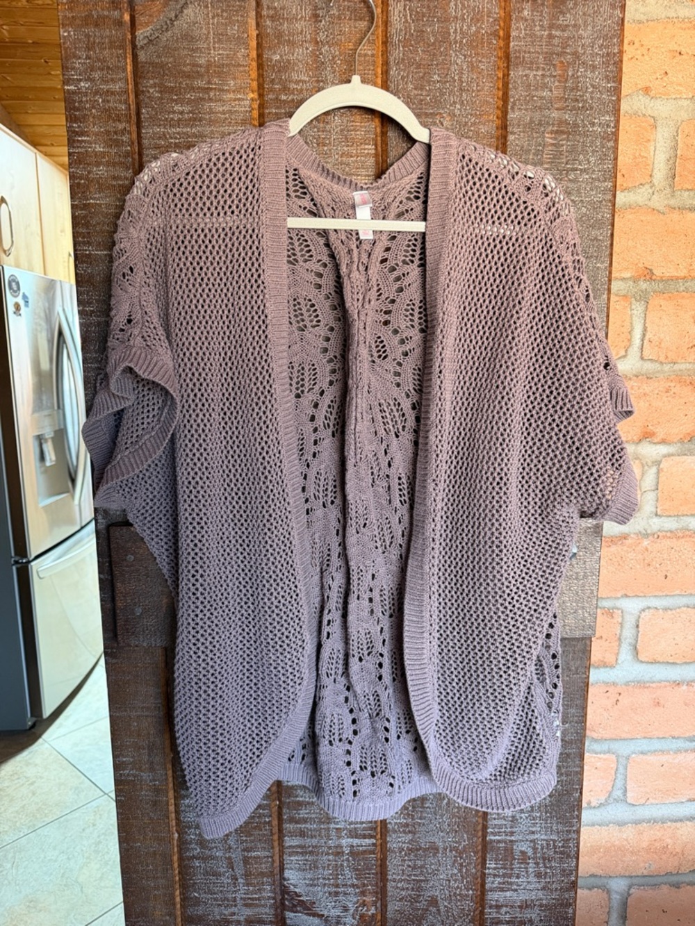 Xhililaration open front cardigan womens size medium crochet-like festival boho